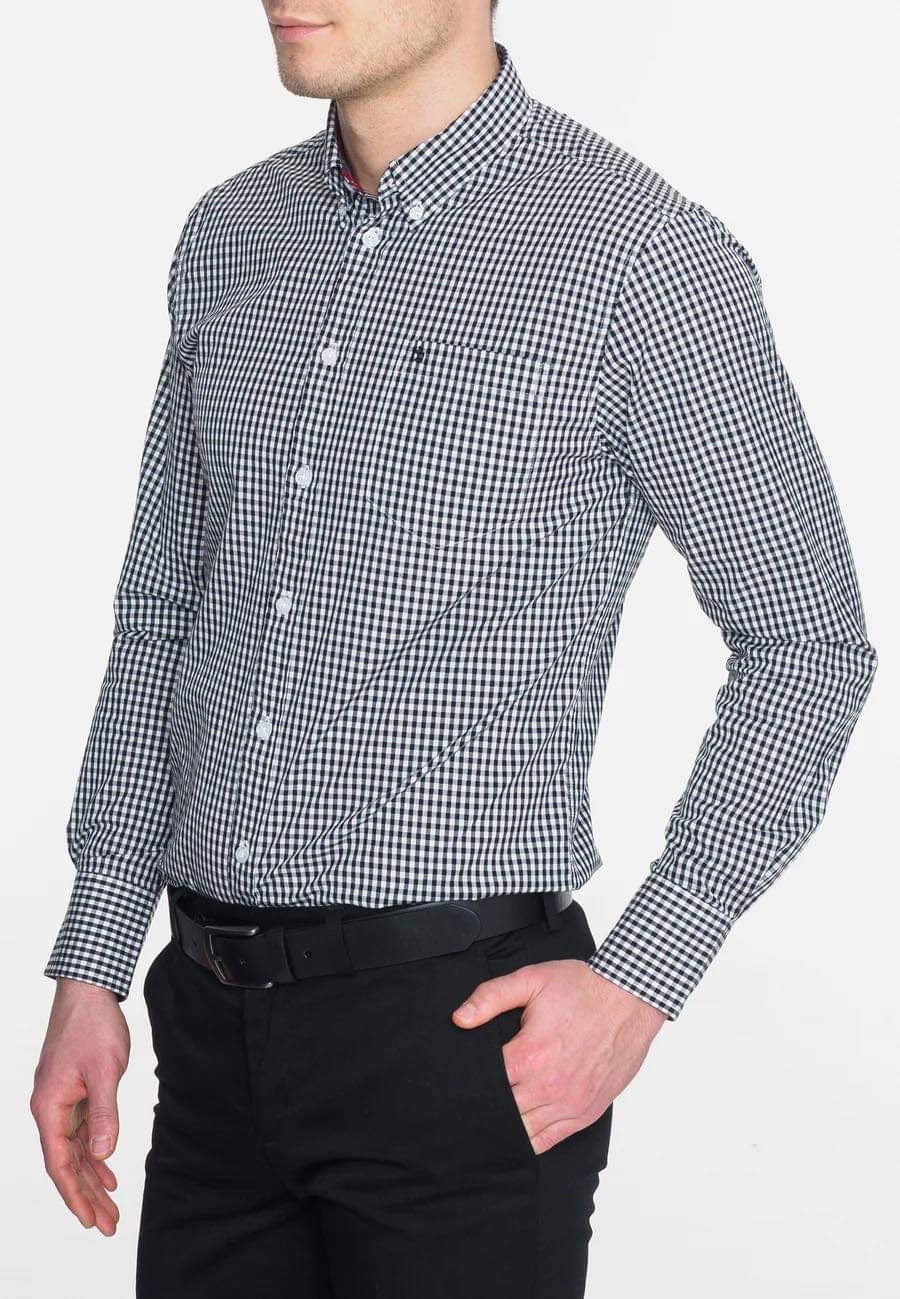 Merc ‘Japster’ Gingham Long Sleeved Shirt