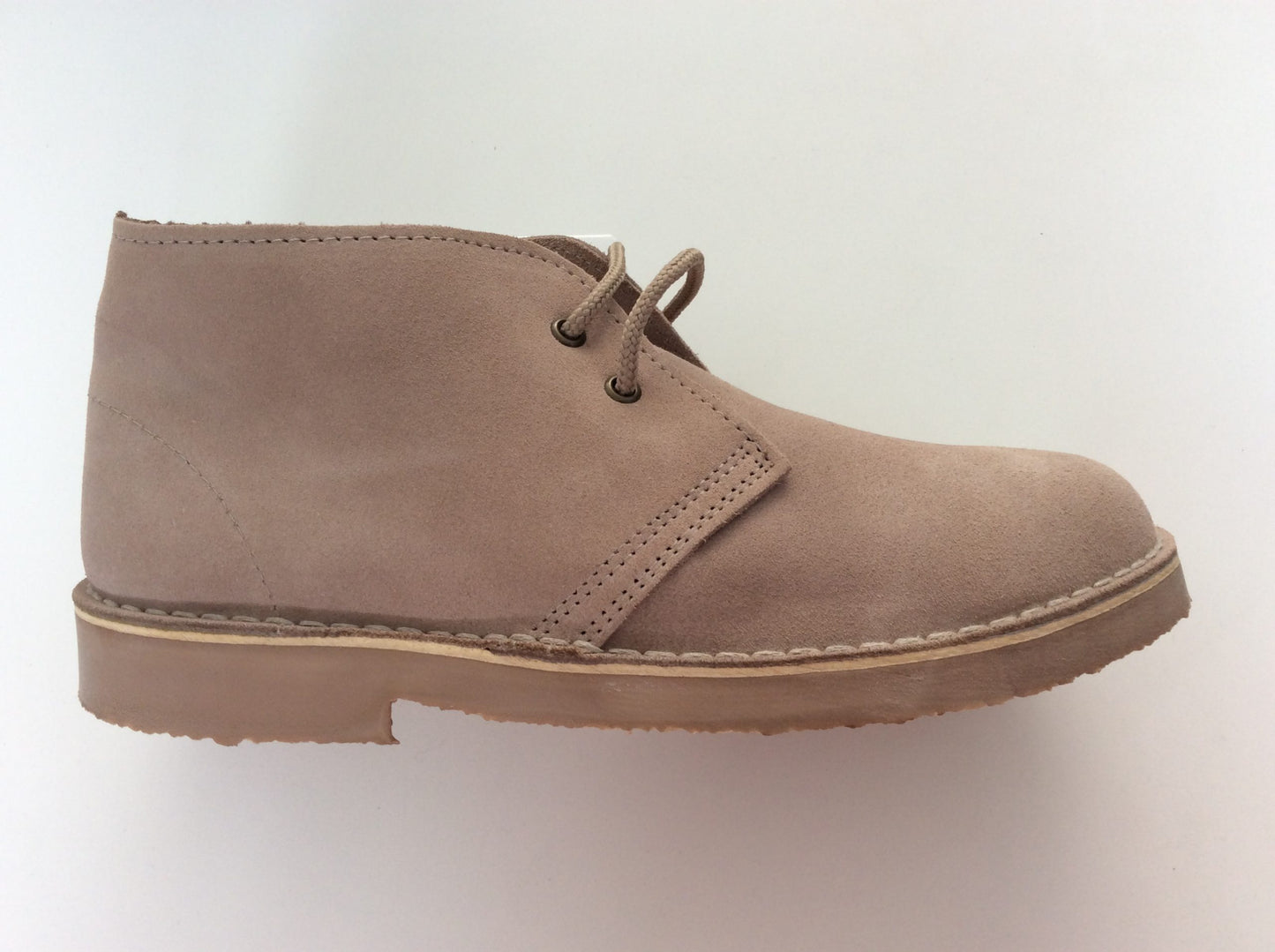 Roamers Classic Style Desert Boots, Stone