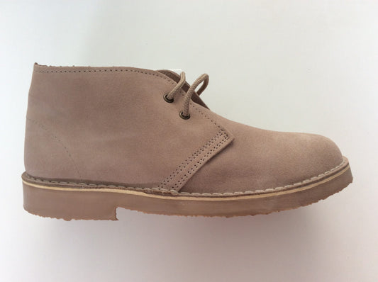 Roamers Classic Style Desert Boots, Stone