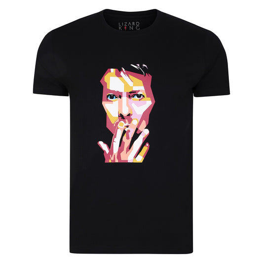 David Bowie T-Shirt from Lizard King, Black