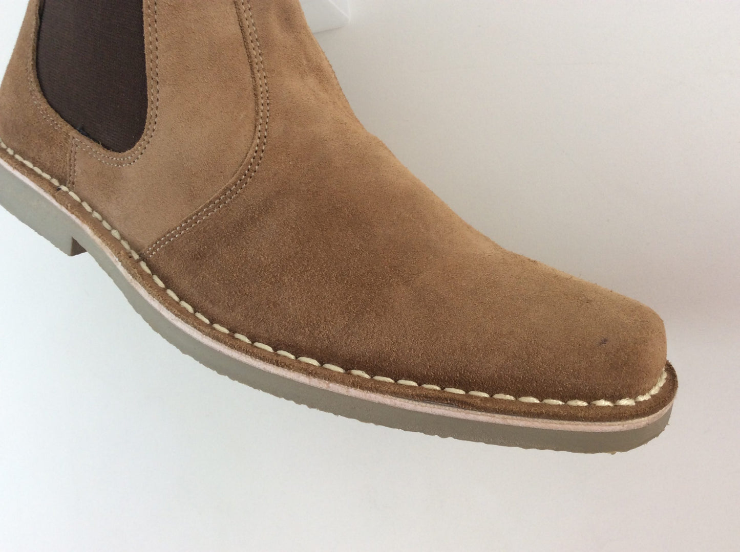 Roamers Twin Gusset Suede Ankle Boots,Taupe