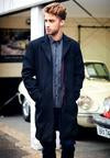 Merc ‘Walesby’ Wool Overcoat, Black
