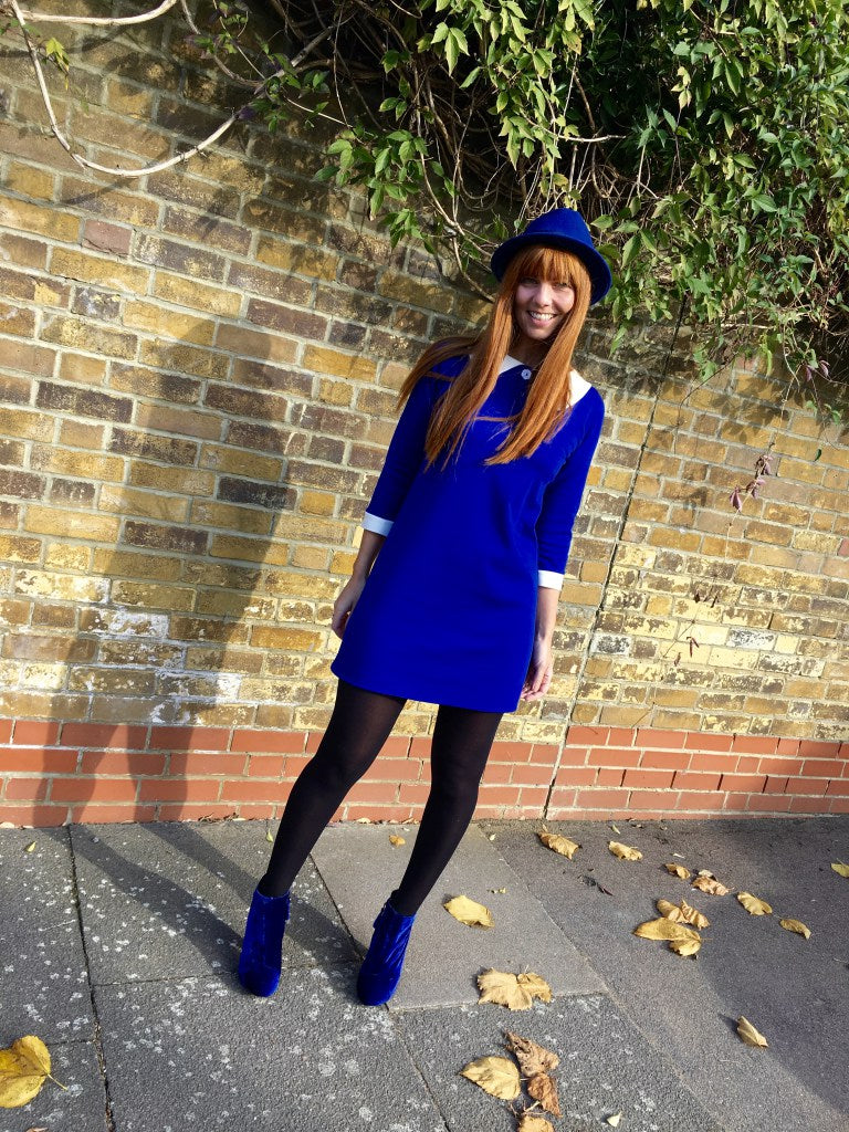 Love Her Madly ‘Valerie’ Royal Blue and White Dress