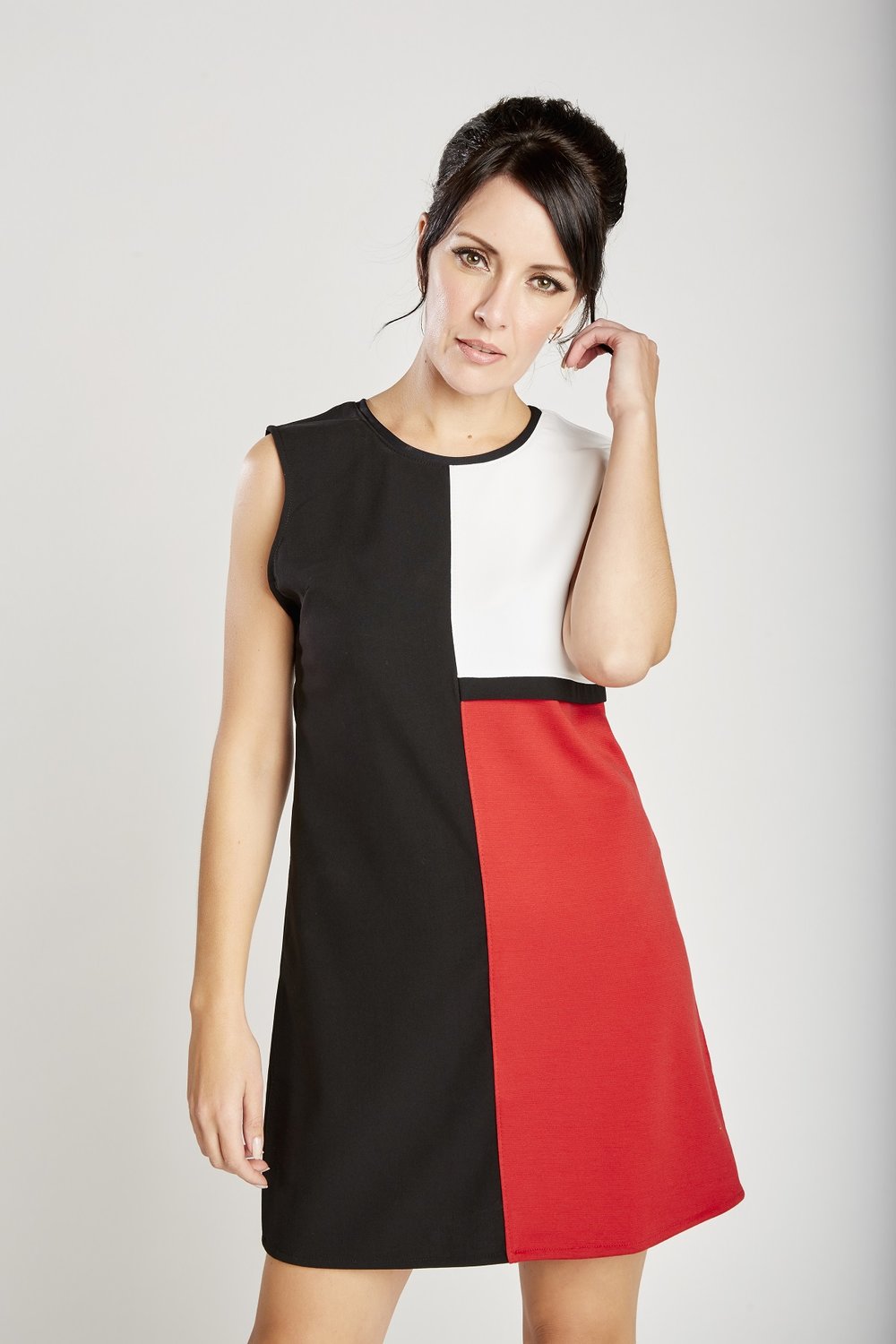 Love Her Madly ‘Nico’ Shift Dress, Pop Art Style In Black, White & Red