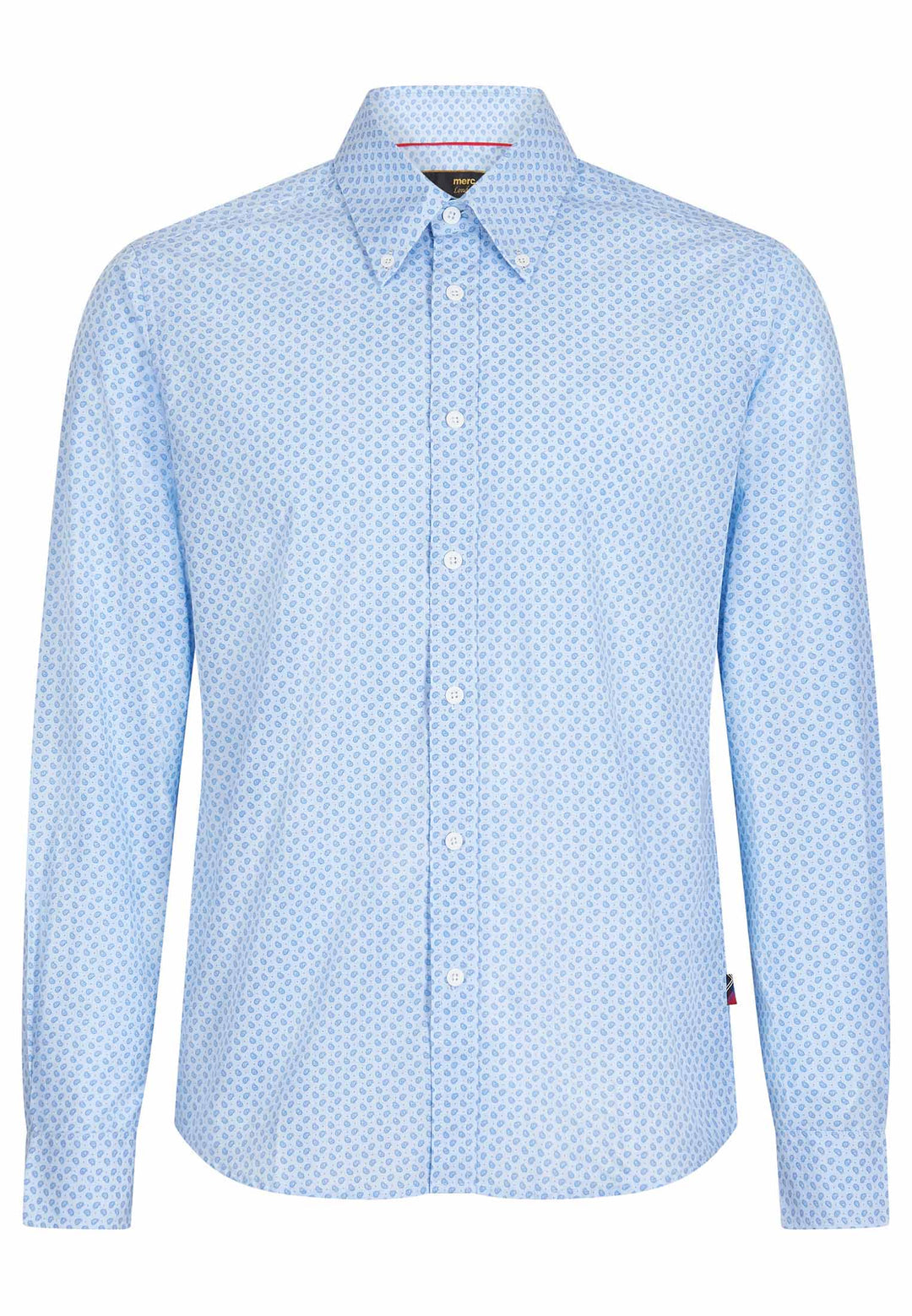 Merc ‘Earlswood’ Paisley Print Button Down Men’s Shirt, Sky Blue