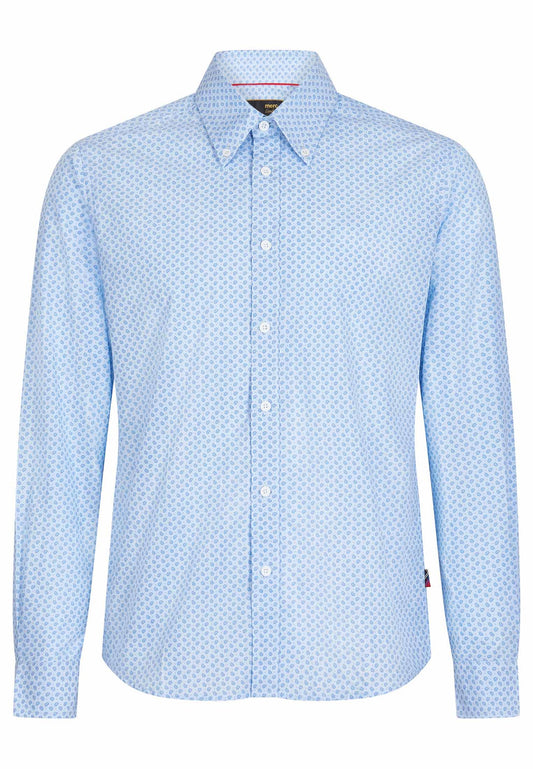 Merc ‘Earlswood’ Paisley Print Button Down Men’s Shirt, Sky Blue