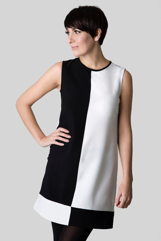 Love Her Madly ‘Martha’ Black & White Two-Tone Dress