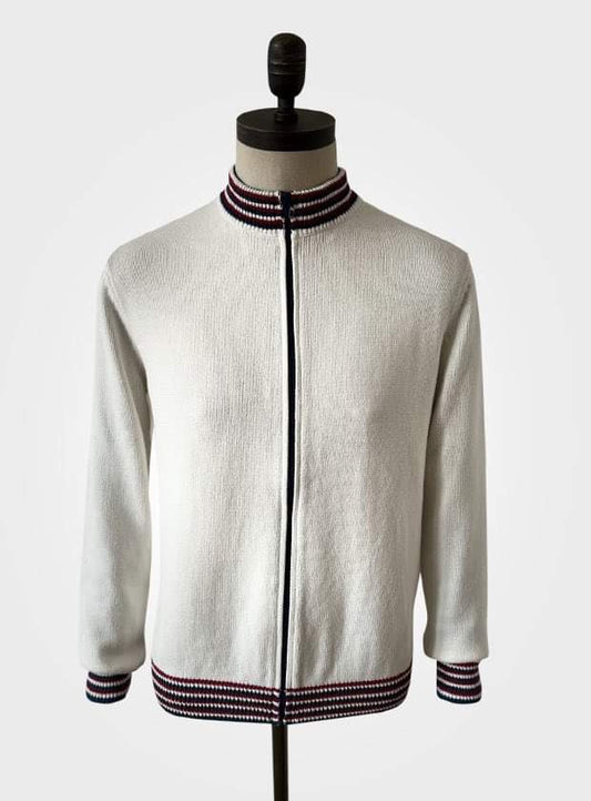 Art Gallery ‘Roe’ Knitted Zip Cardigan, Off White