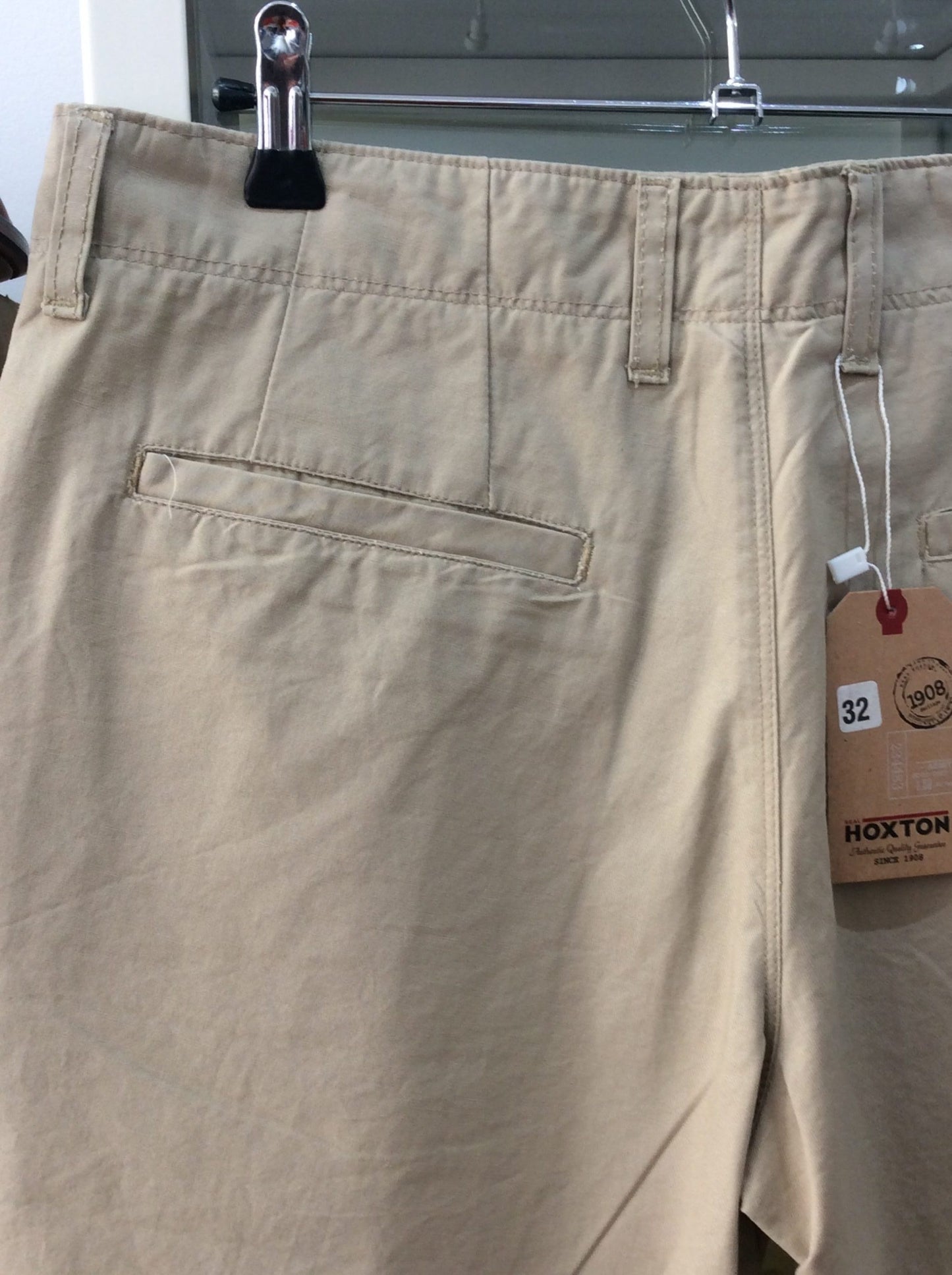 Cotton Twill Shorts from Real Hoxton, Sand