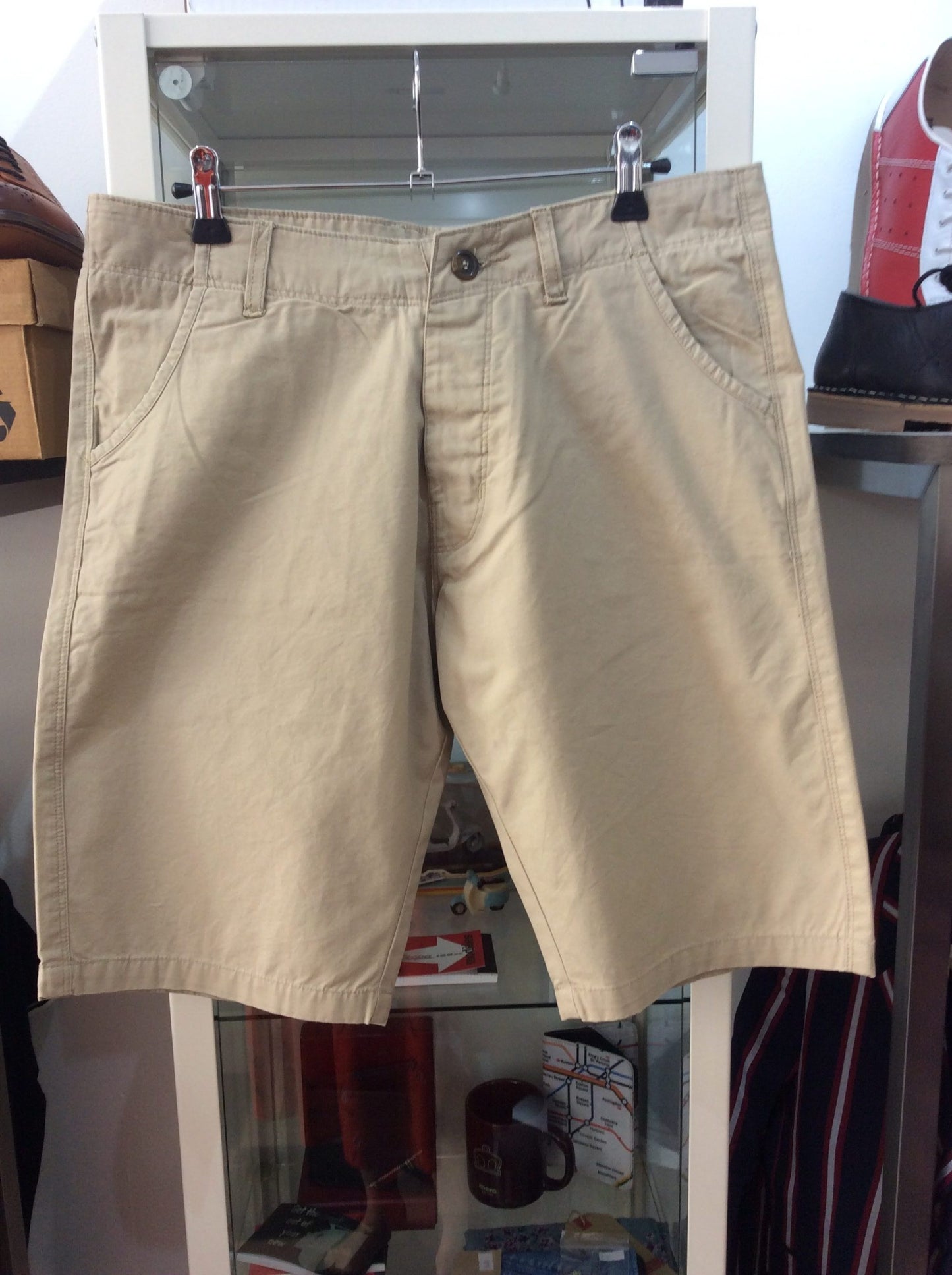 Cotton Twill Shorts from Real Hoxton, Sand