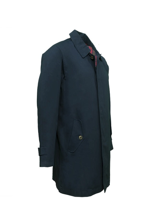 Rain Mac Coat from Real Hoxton, Navy