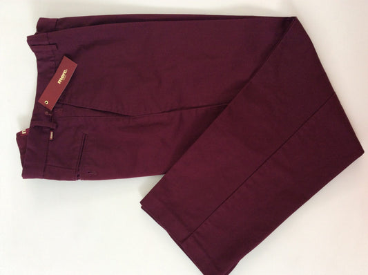 Merc ‘Winston’ Sta-Press Trousers, Wine - 32” Leg