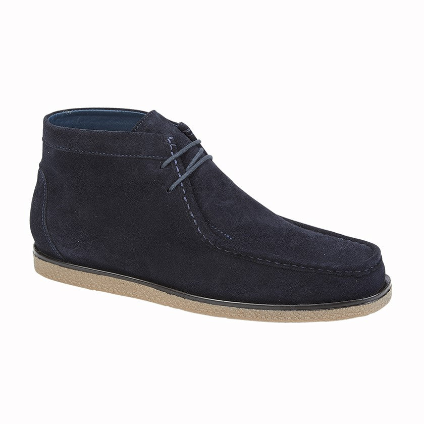 Roamers Suede Para Style Ankle Boot, Navy Blue