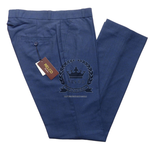 Blue Tonic Sta-Press Trousers