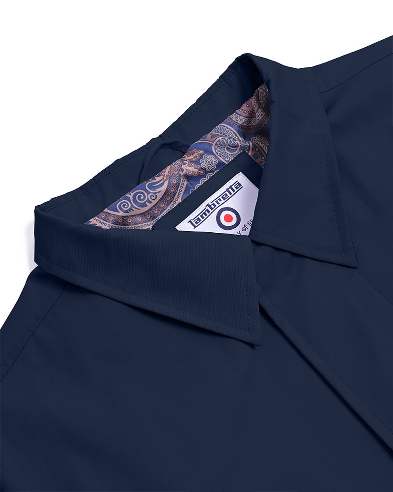 Lambretta Coated Mac Coat, Navy