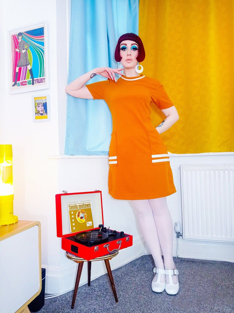 Love Her Madly ‘Wanda’ Saffron Yellow Mod Dress