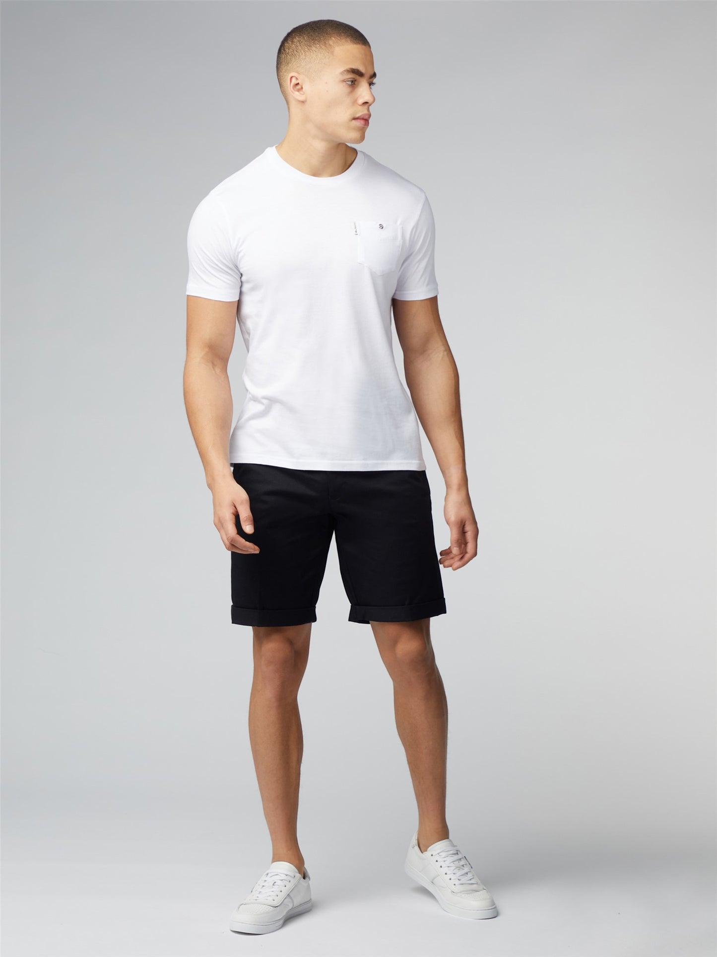 Ben Sherman Signature T-Shirt with Chest Pocket, White