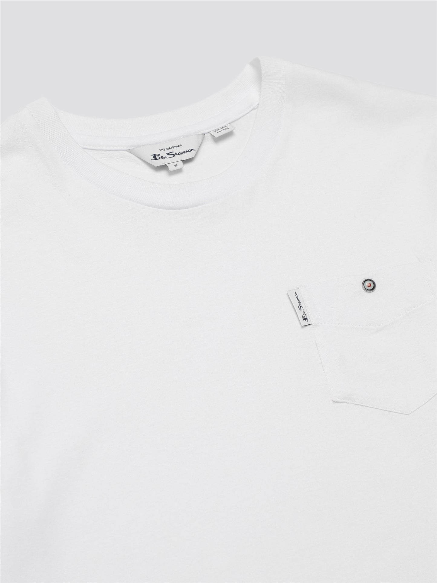 Ben Sherman Signature T-Shirt with Chest Pocket, White