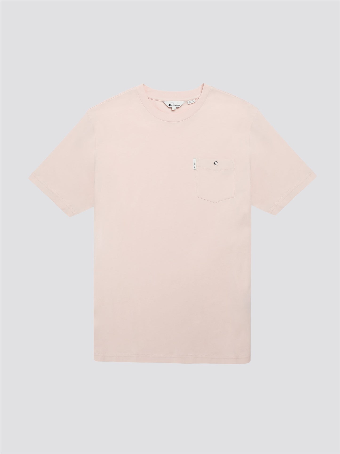 Ben Sherman Signature T-Shirt with Chest Pocket, Pale Pink