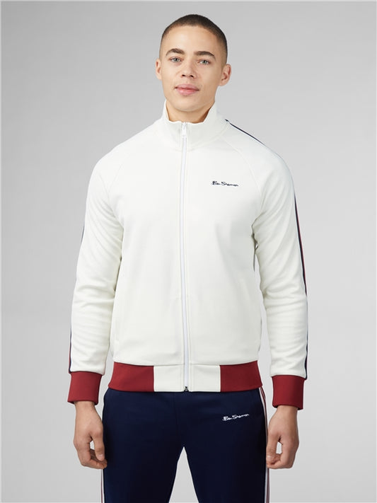 Ben Sherman Zip Track Top, Ivory