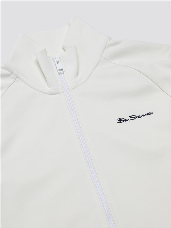 Ben Sherman Zip Track Top, Ivory