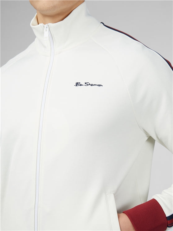 Ben Sherman Zip Track Top, Ivory