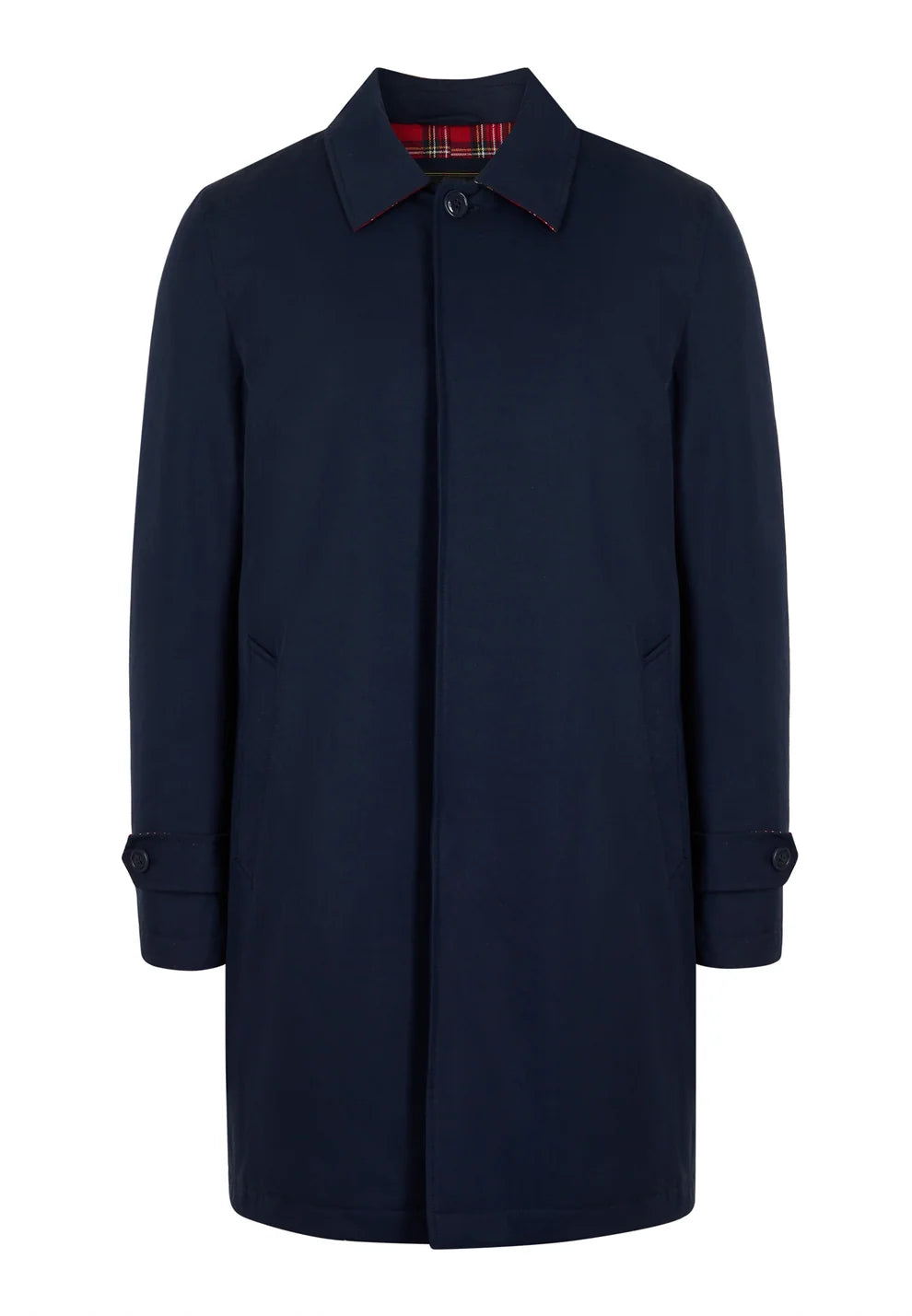 Merc Armstrong Rain Mac Coat, Dark Navy Blue