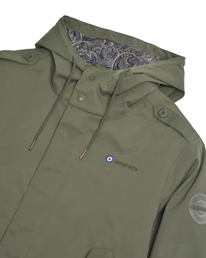 Lambretta Waterproof Parka, Khaki