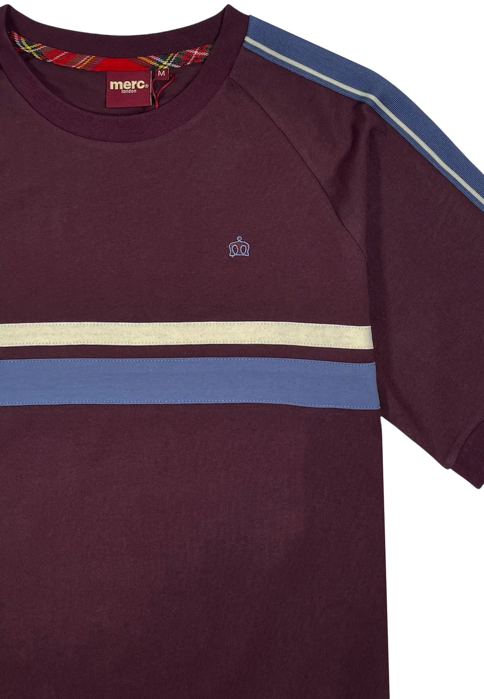 Merc Striped ‘Stanhope’ T-Shirt, Wine