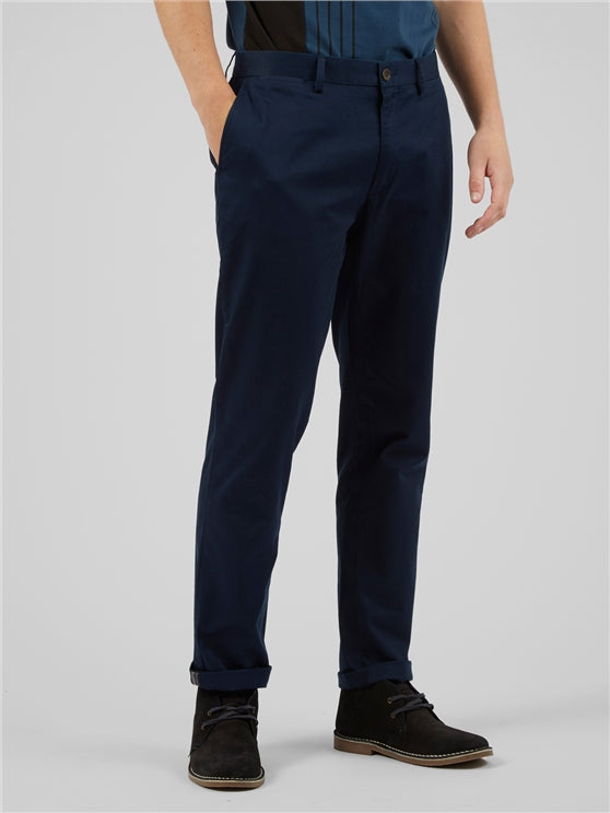 Ben Sherman Slim Stretch Chinos, Dark Navy, 32” Leg