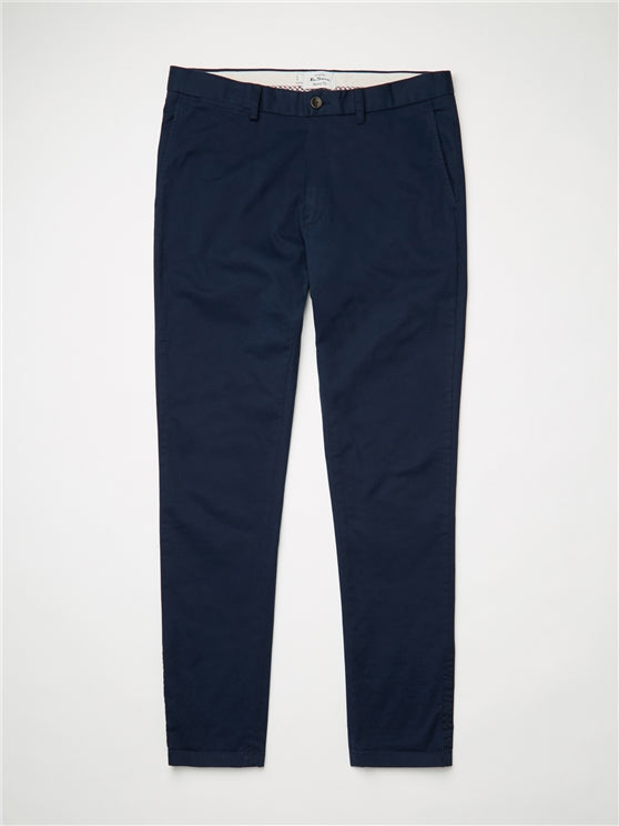 Ben Sherman Slim Stretch Chinos, Dark Navy, 30” Leg