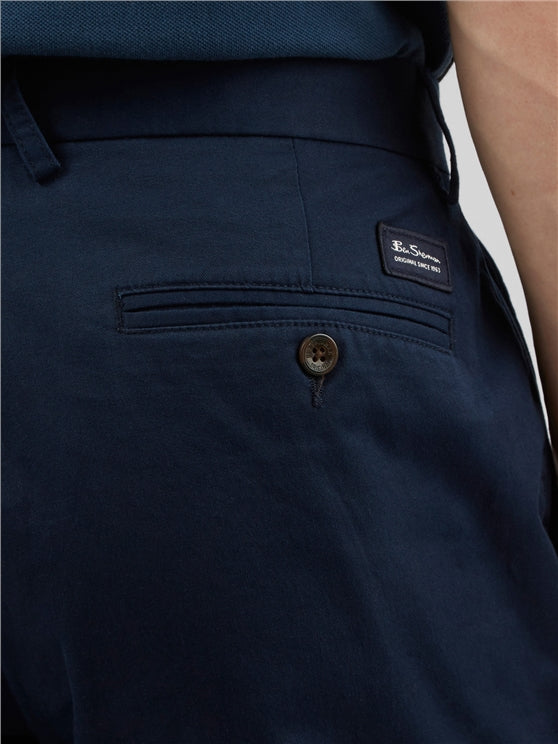 Ben Sherman Slim Stretch Chinos, Dark Navy, 32” Leg
