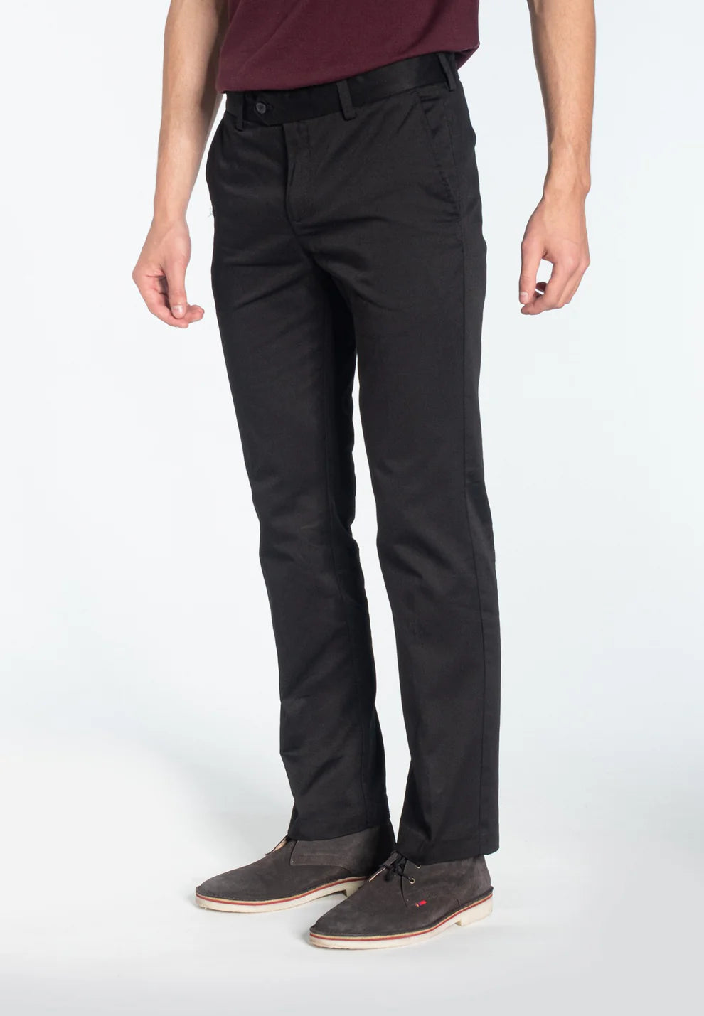 Merc ‘Winston’ Sta-Press Trousers, Black - 34” Leg