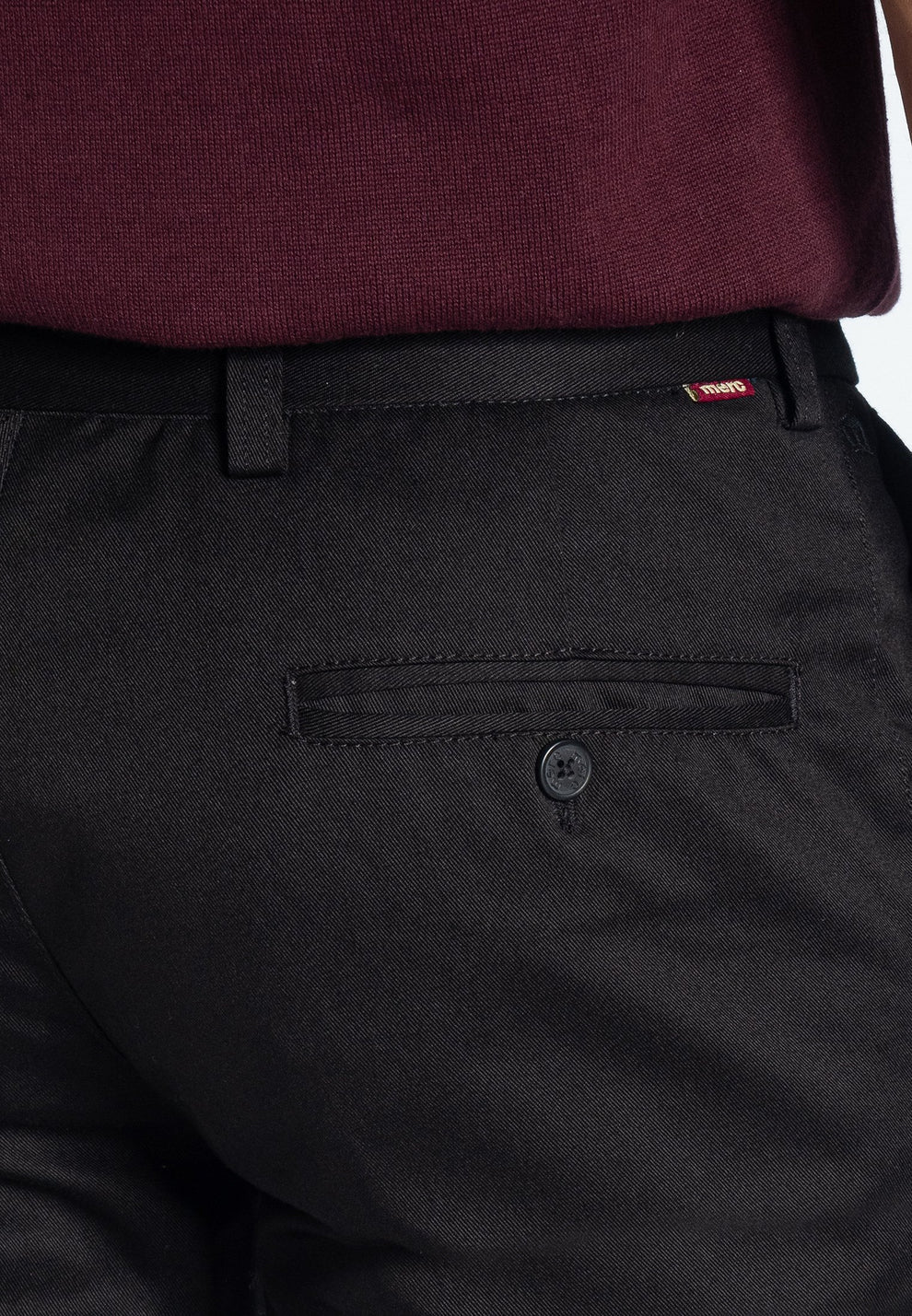 Merc ‘Winston’ Sta-Press Trousers, Black - 34” Leg