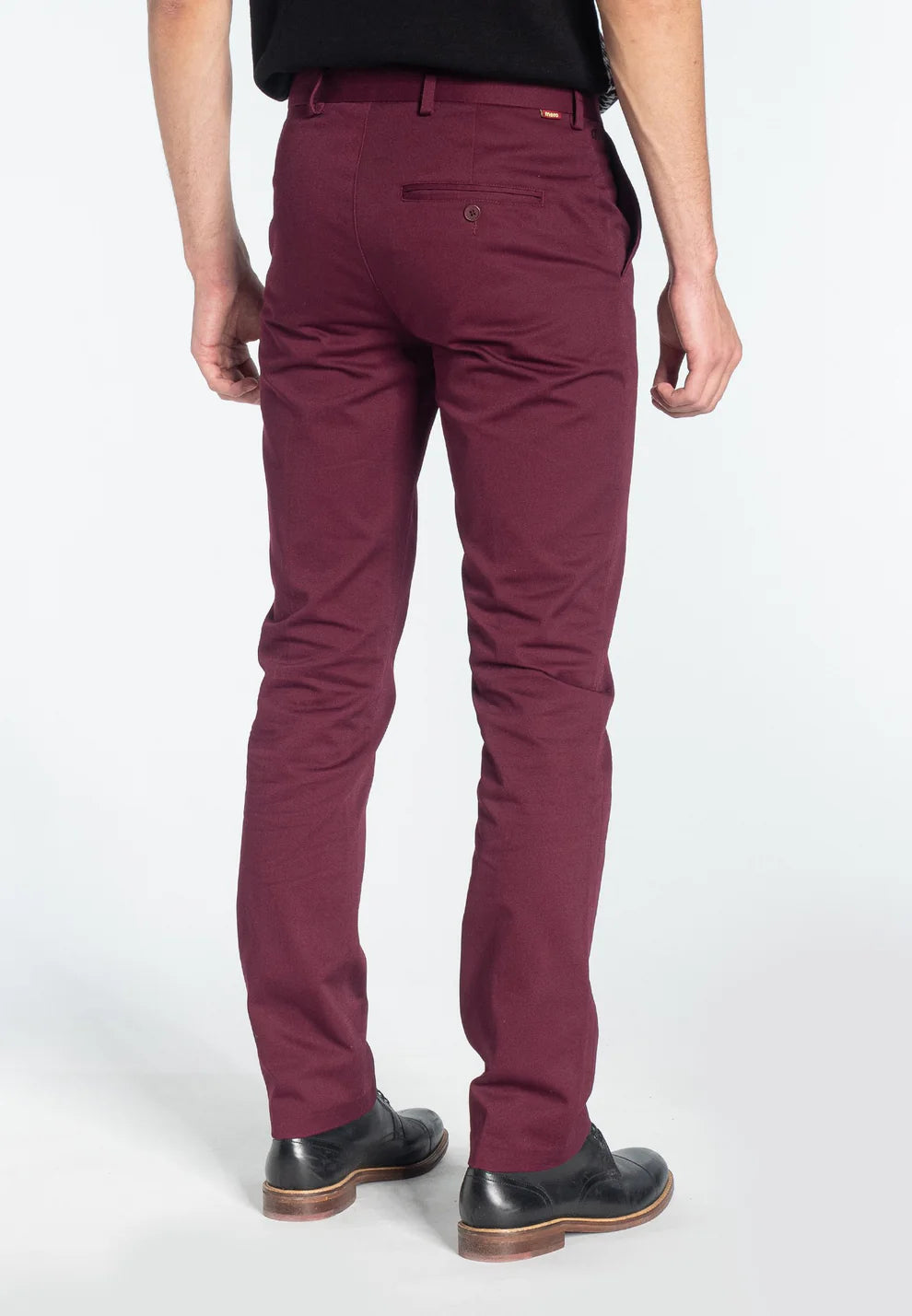 Merc ‘Winston’ Sta-Press Trousers, Wine - 34” Leg
