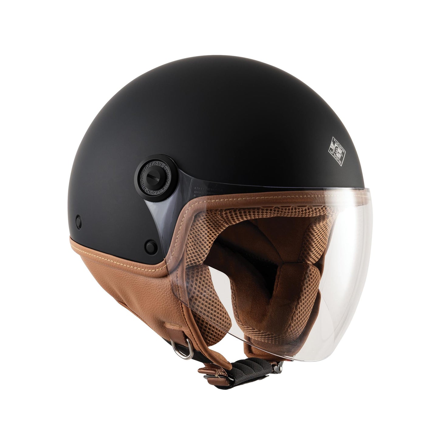 Tucano Urbano El’ Jettin 6.0 Heritage Style Demi-Jet Helmet, Matt Black