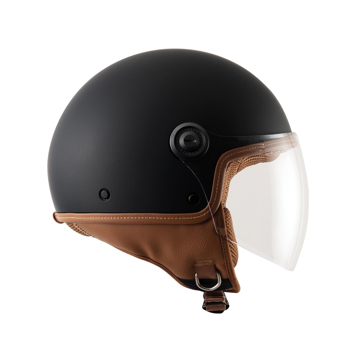 Tucano Urbano El’ Jettin 6.0 Heritage Style Demi-Jet Helmet, Matt Black