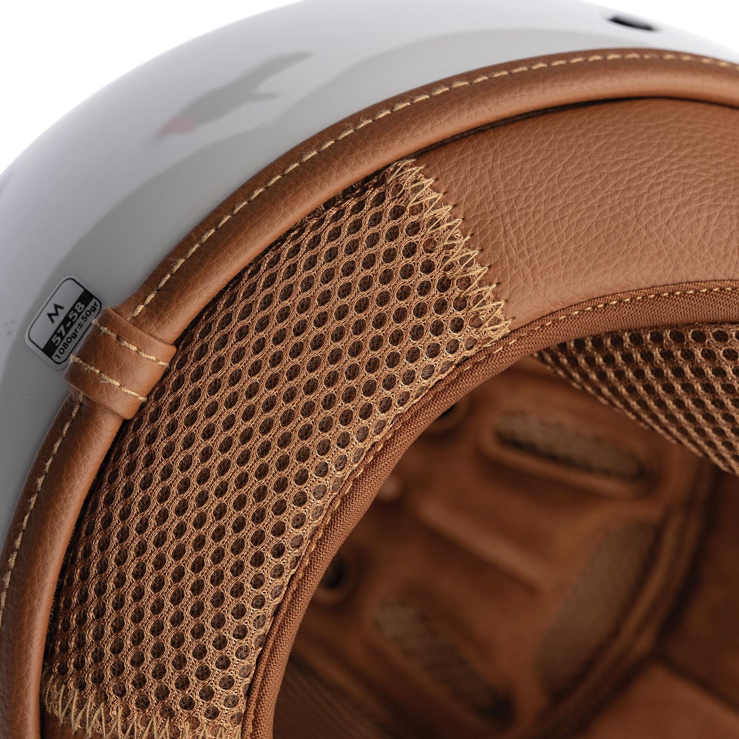 Tucano Urbano El’ Jettin 6.0 Heritage Style Demi-Jet Helmet, Glossy Pearl White