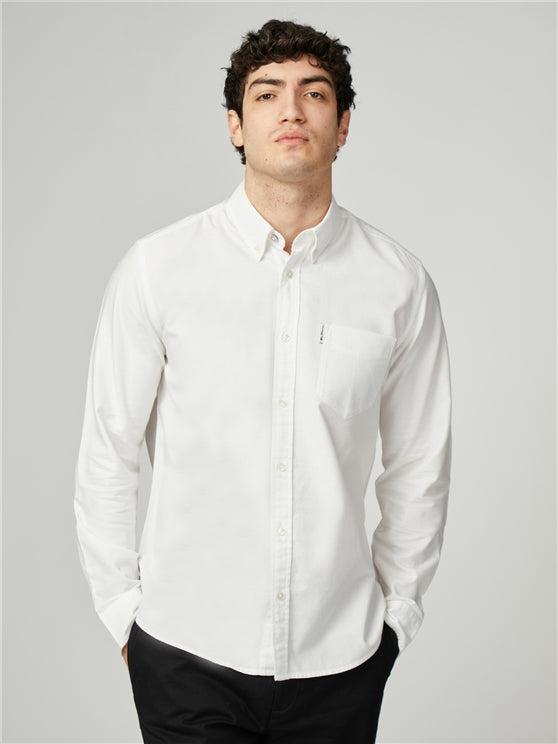 Ben Sherman Long Sleeved Oxford Shirt, White