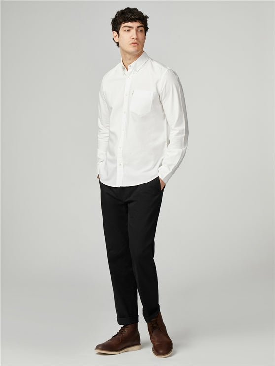 Ben Sherman Long Sleeved Oxford Shirt, White