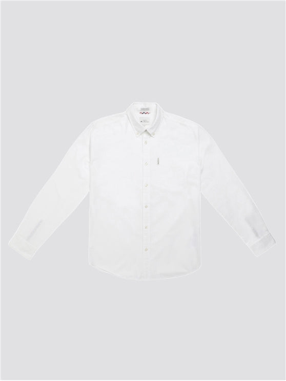 Ben Sherman Long Sleeved Oxford Shirt, White