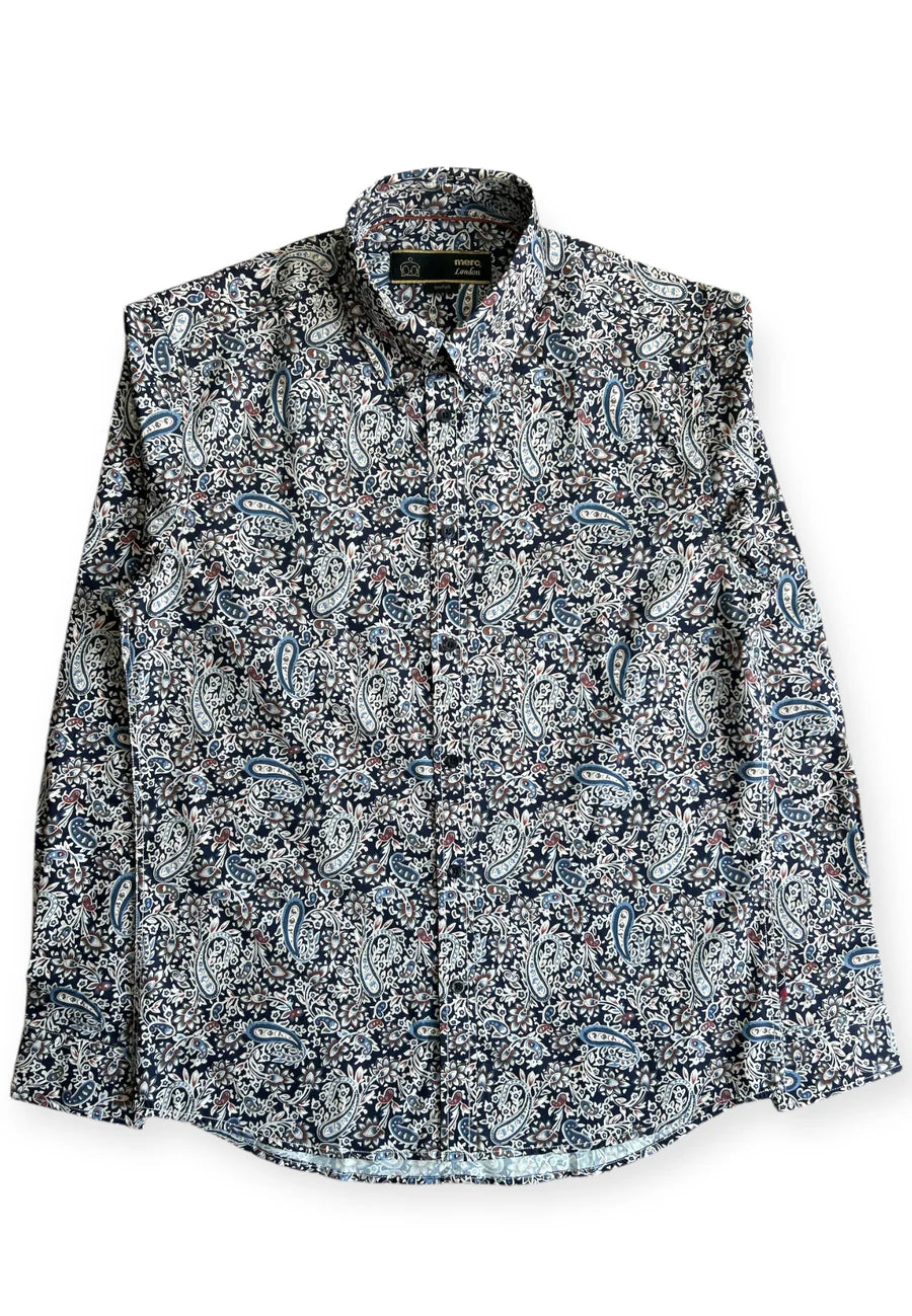Merc ‘Gore’ Multicoloured Paisley Shirt