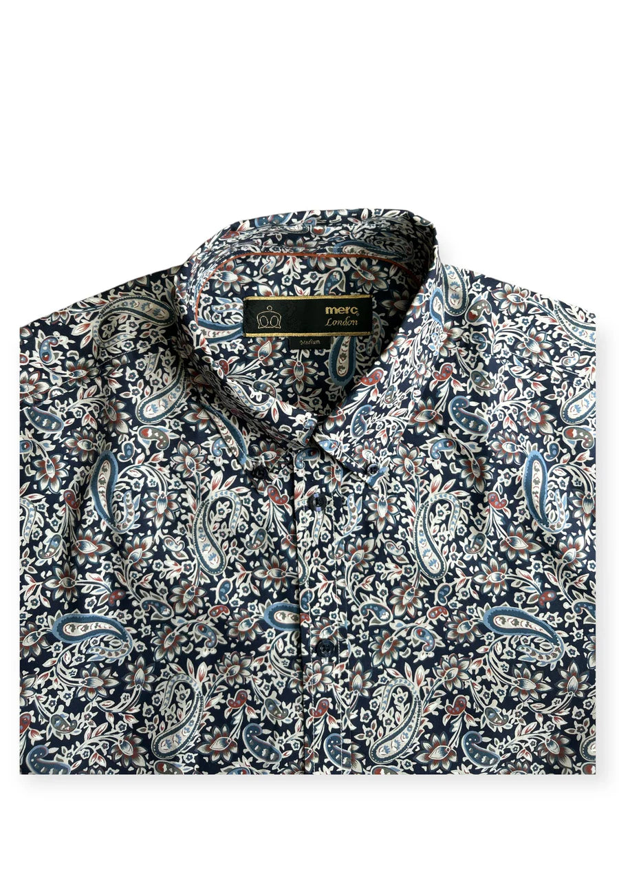 Merc ‘Gore’ Multicoloured Paisley Shirt
