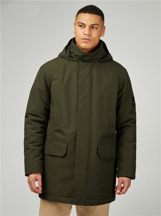 Ben Sherman Heavy Parka, Camouflage Green