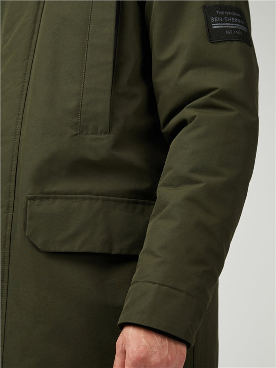 Ben Sherman Heavy Parka, Camouflage Green