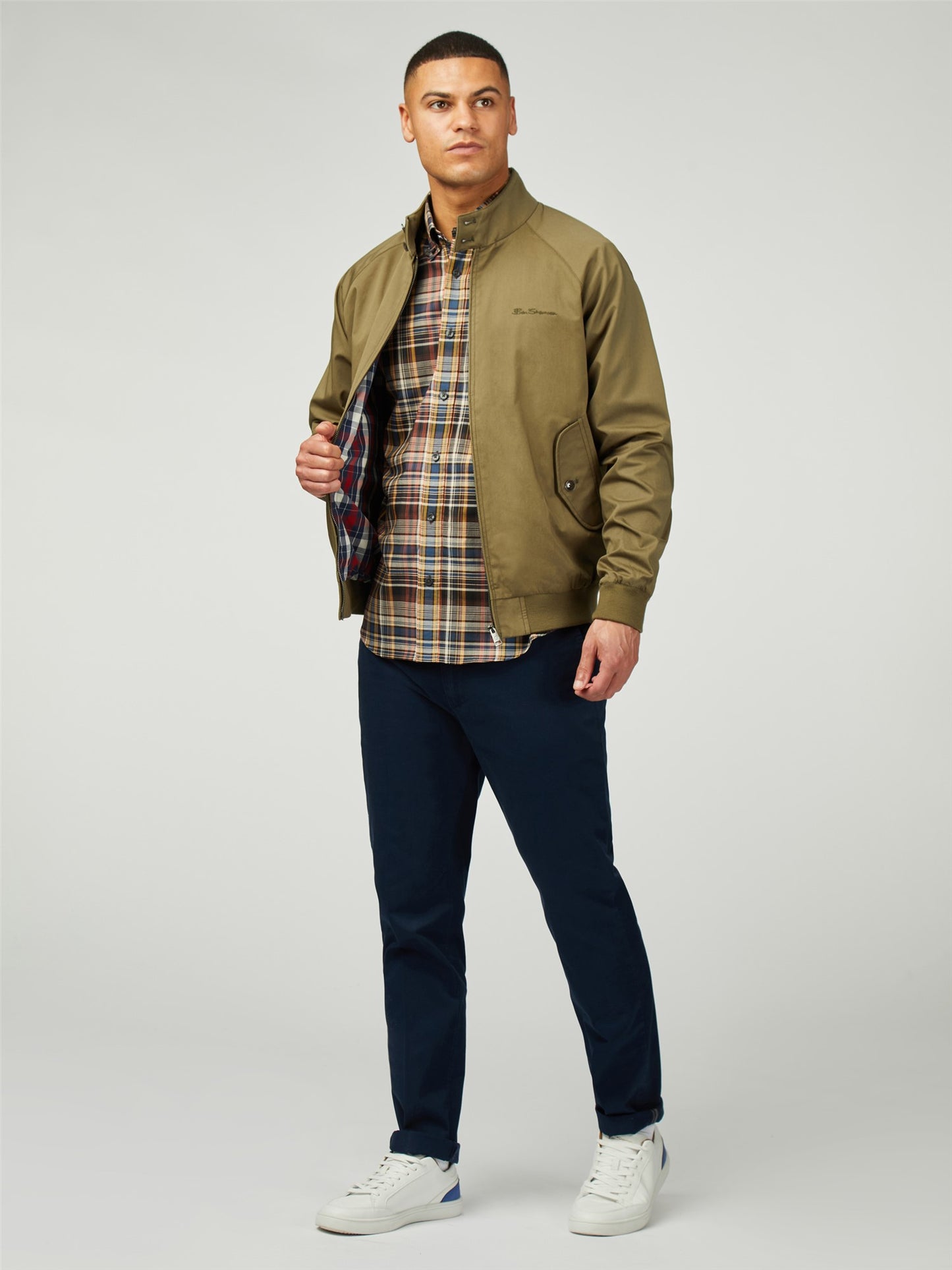 Ben Sherman Harrington Jacket, Camouflage Green