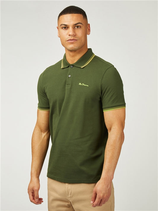 Ben Sherman Signature Pique Polo Shirt,  Camouflage Green