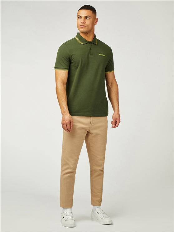 Ben Sherman Signature Pique Polo Shirt,  Camouflage Green