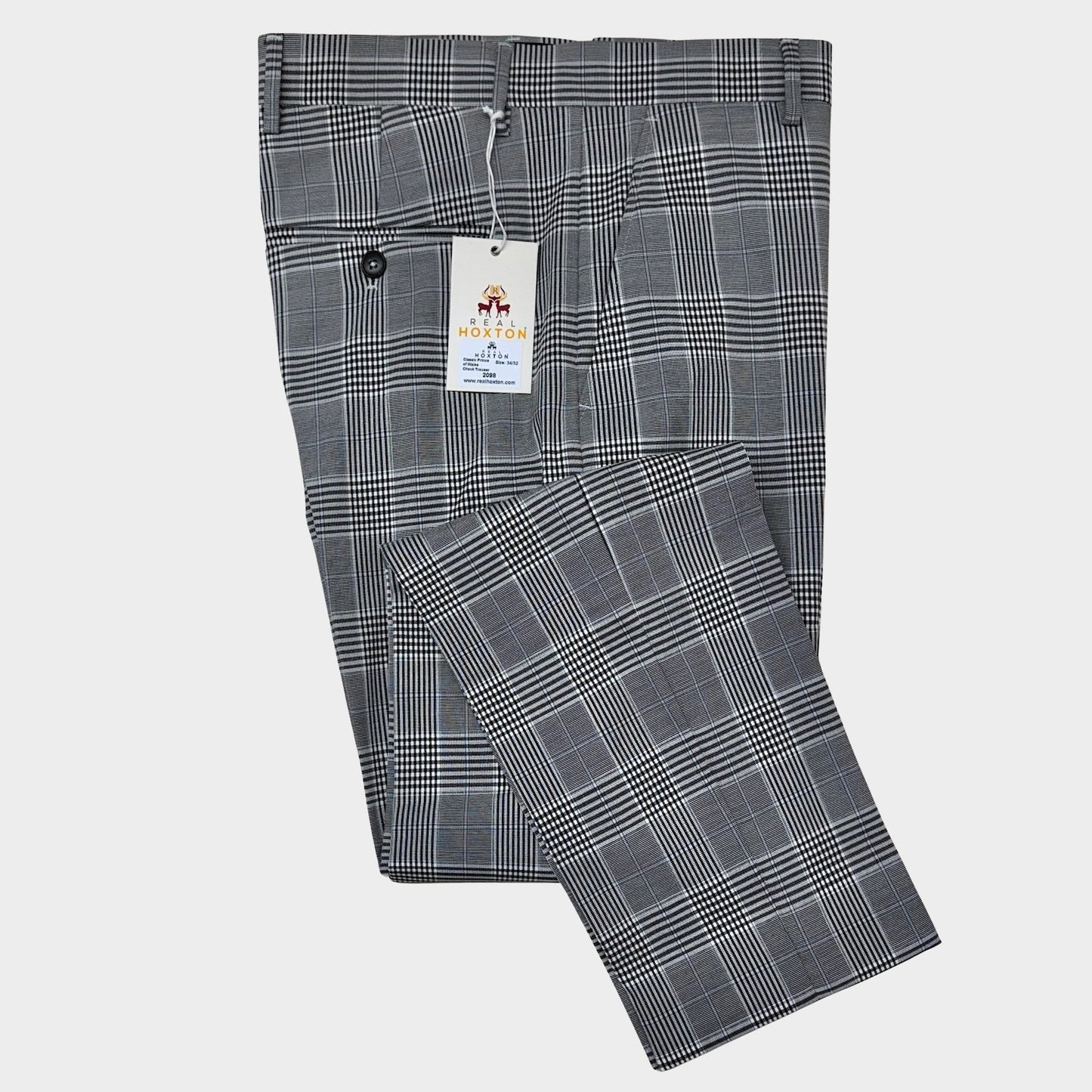 Real Hoxton Prince of Wales Checked Trousers