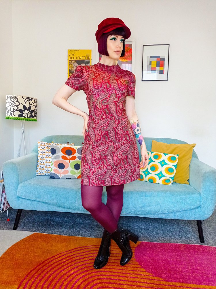 Love Her Madly ‘Ruby’ Paisley Patterned Mod Dress